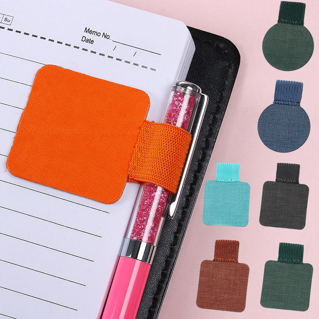 31 Colors Self-adhesive Pen Holder Leather Pen Clip pencil holder Elastic  Loop for Notebook Journals